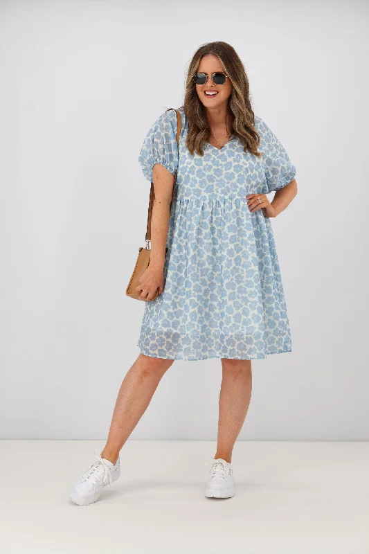 Gloss by Shine On Jadore Floral Dress Baby Blue Floral