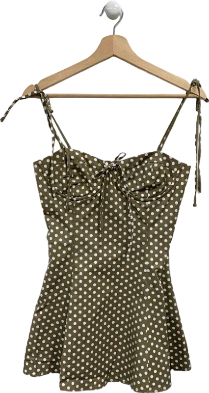 Majorelle Brown Polka Dot Dress UK S