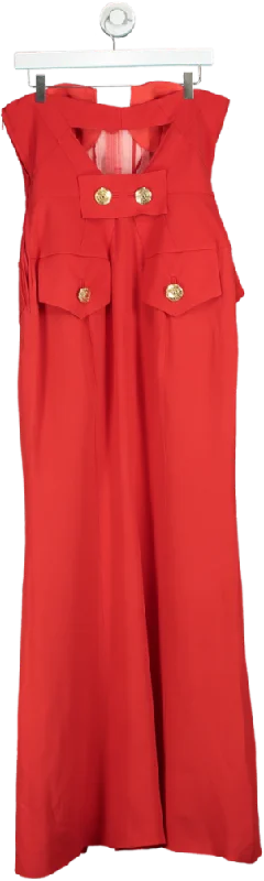 Versace x H&M Red Strapless Gown UK 8