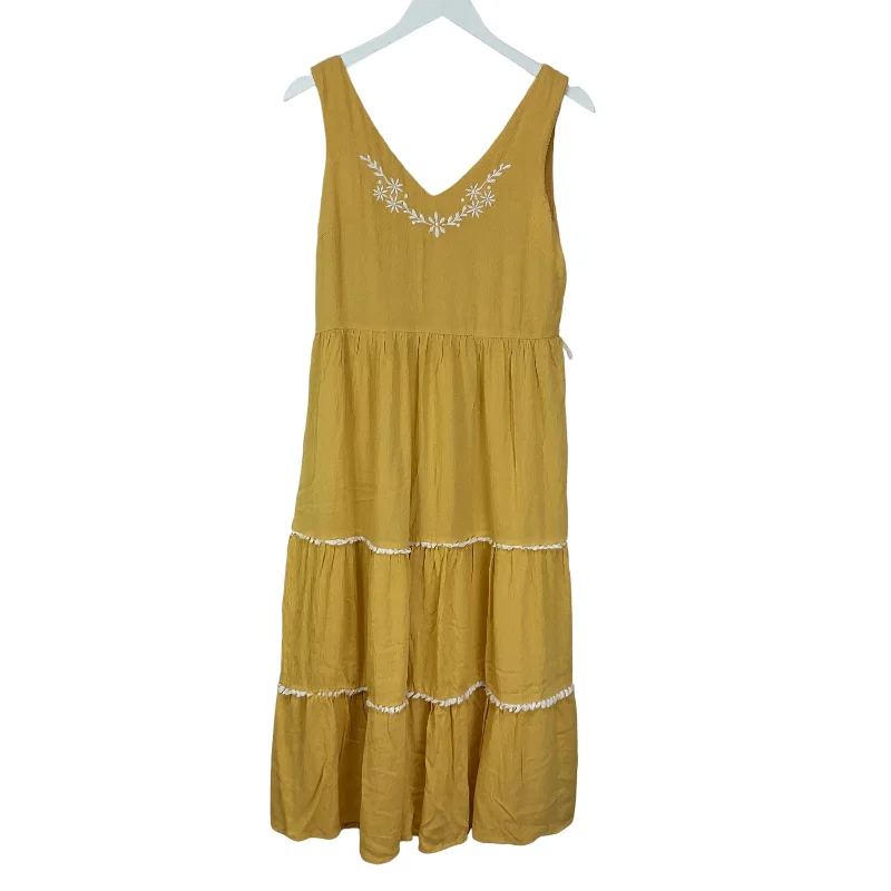 Dress Casual Maxi By Joie In Yellow, Size: S