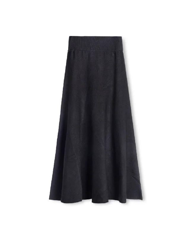 Atlanta Silk Knit Fit And Flair Skirt