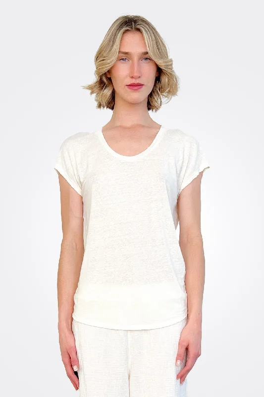 Dolman Scoopneck Tee - Parchment