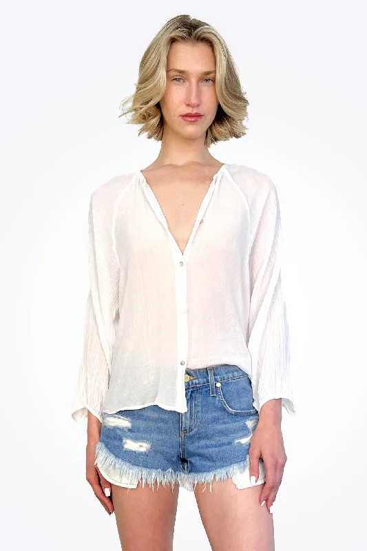 Kaya Mesh Shirt - Chalk