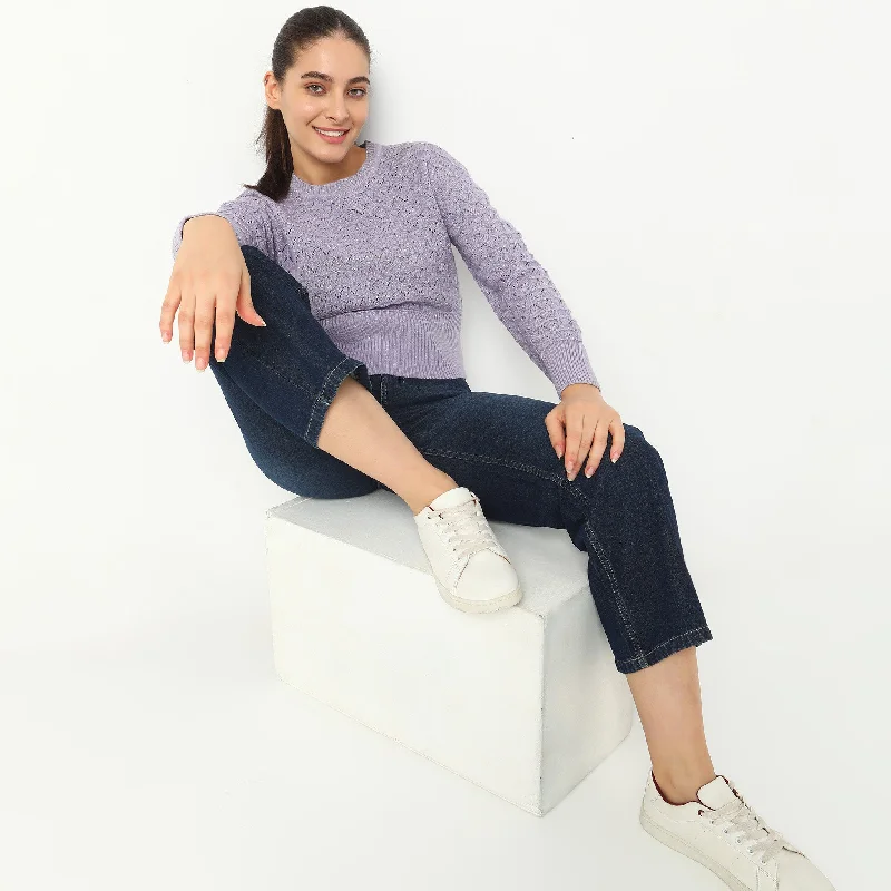 Regular Fit Solid Sweater