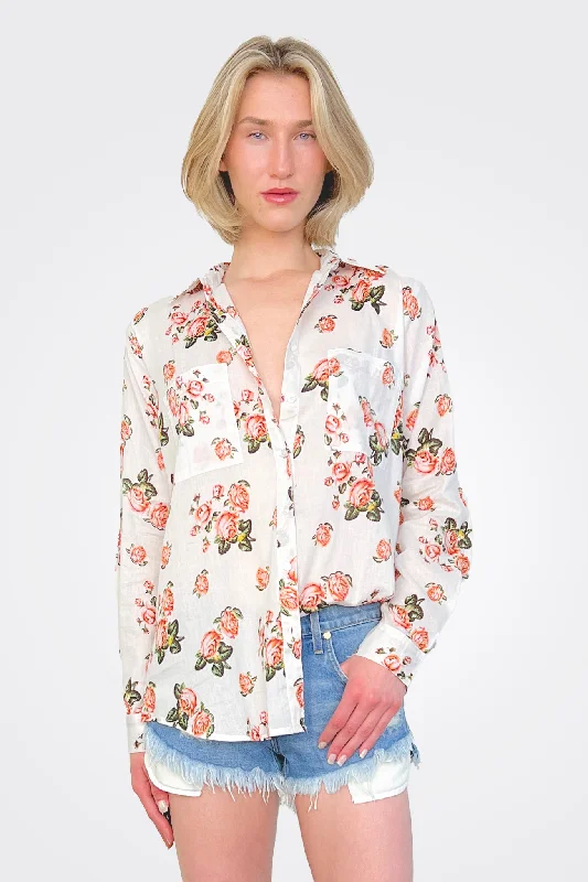 Rose Back Patch Shirt - Multi