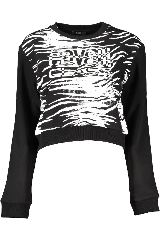 Cavalli Class Chic Brushed Cavalli Sweatshirt with Logo Women's Print