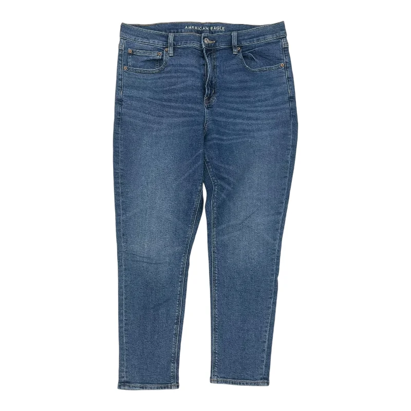 Jeans Skinny By American Eagle In Blue Denim, Size:14P