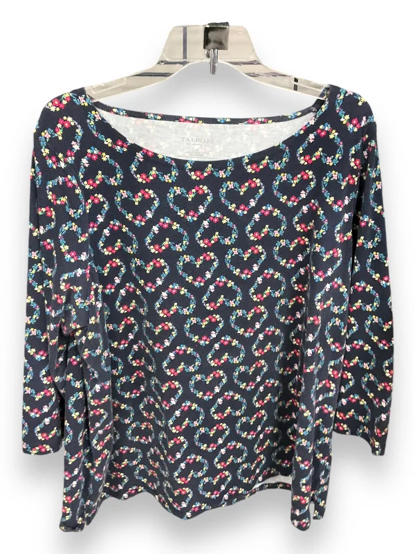 Top 3/4 Sleeve By Talbots In Floral, Size: 2x