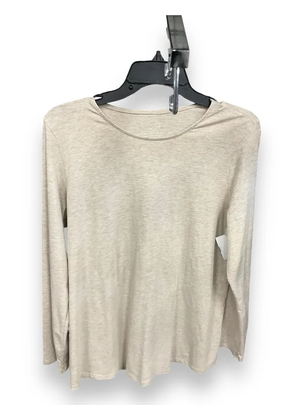 Top Long Sleeve Basic By Pure Jill In Beige, Size: M