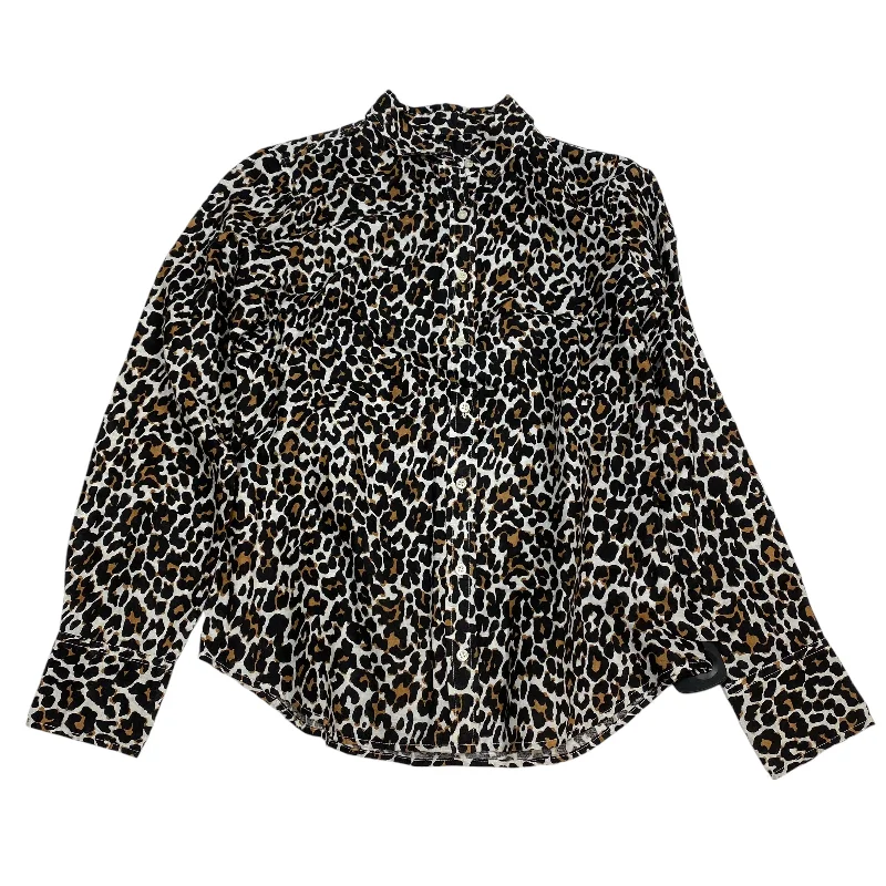 Top Long Sleeve By J. Crew In Animal Print, Size: S