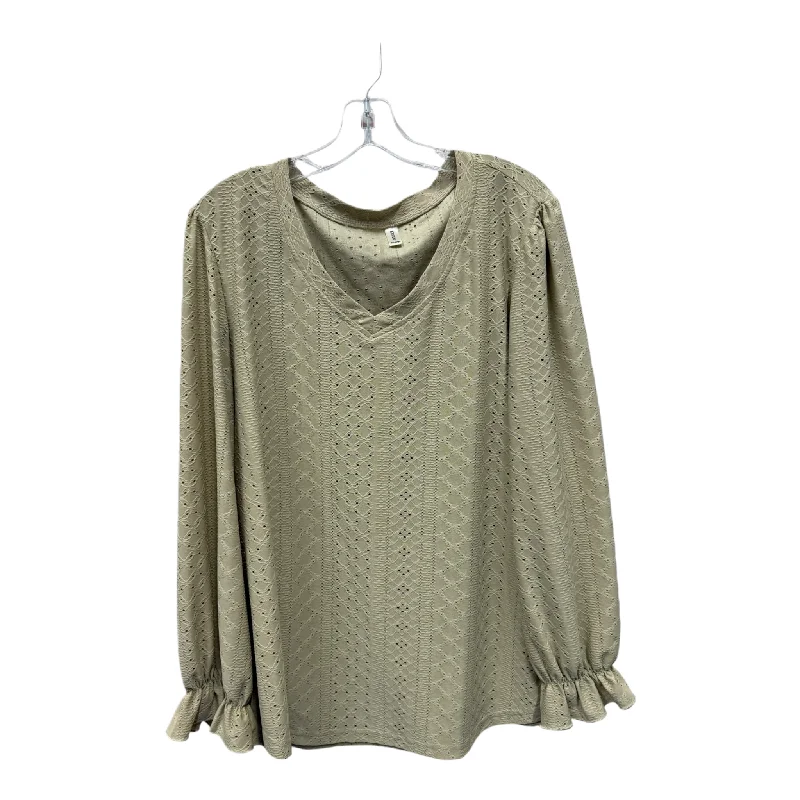 Top Long Sleeve By kuotai In Cream, Size: Xl