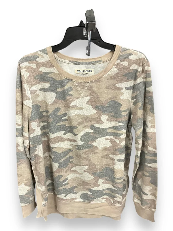 Top Long Sleeve By Wallflower In Camouflage Print, Size: L