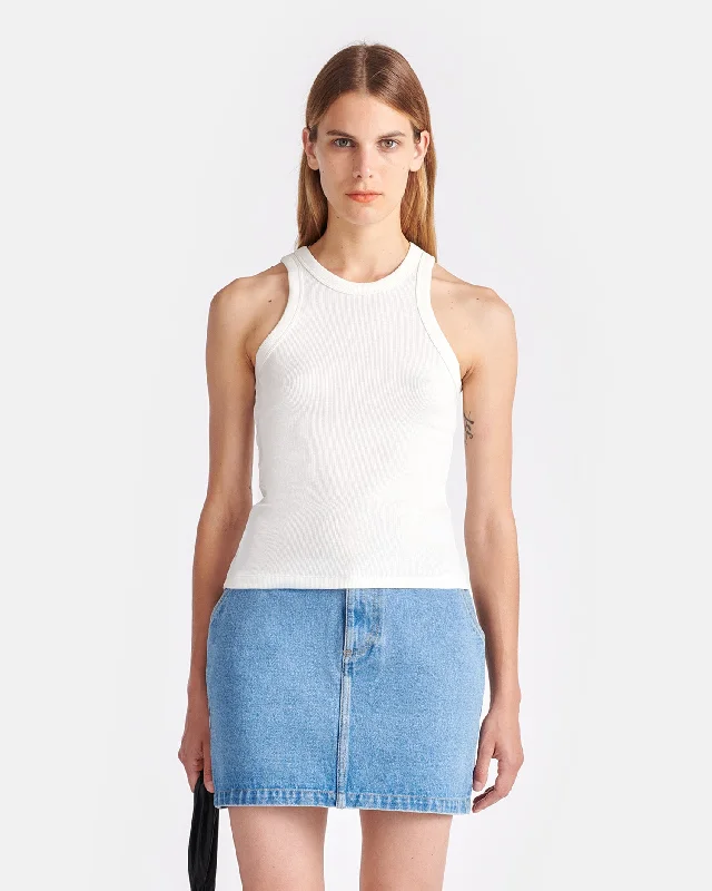 Herve - Ribbed-Jersey Tank Top - Off White