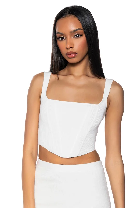 BIG MOOD FITTED CORSET TOP