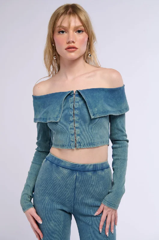 THINKIN BOUT ME RIB KNIT TOP