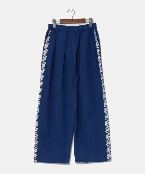 Linen Blend Wide Leg Pants