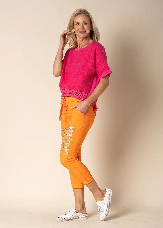 Silvana Pants in Sunset Orange