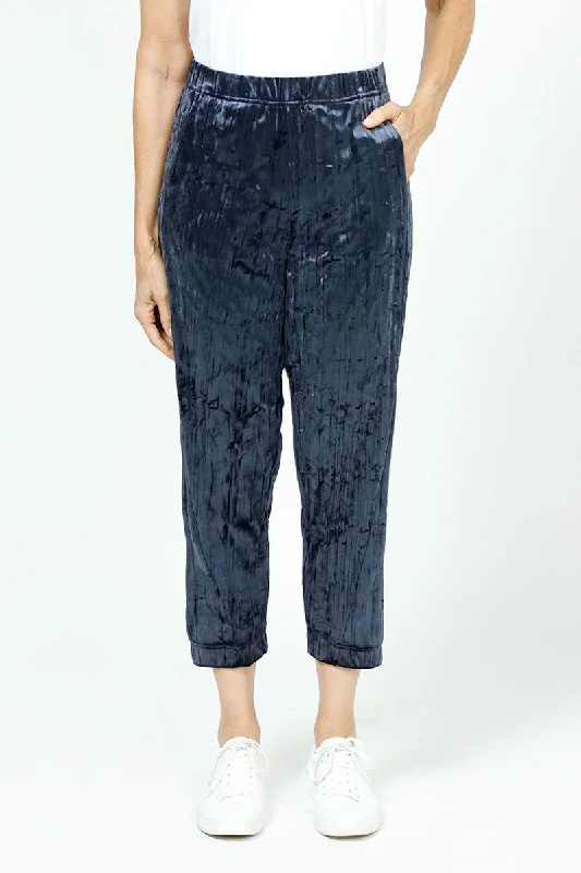 Sympli Crinkle Velvet Half Cuff Jogger