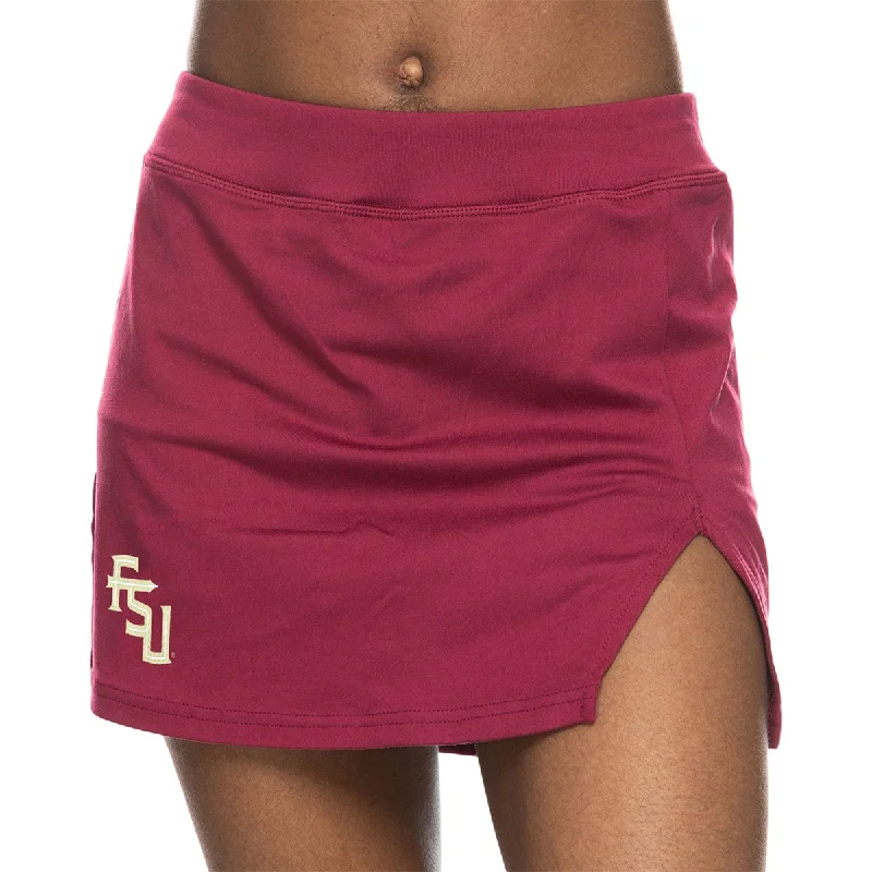 ZooZatz Women's Stacked FSU Mini V-Notch Skort - Garnet