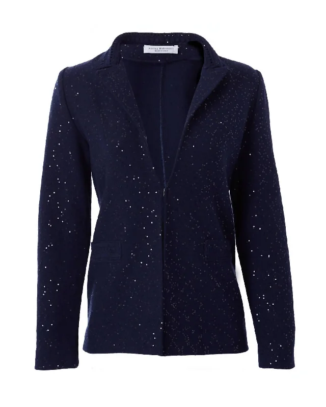 Women Petrarca Pailette Blazer In Navy